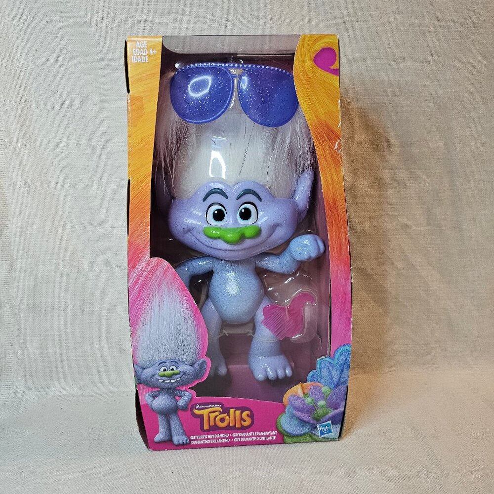 Dreamworks Trolls Hasbro Glitterific Guy Diamond 12" Figure